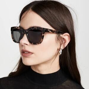 EUC Madewell Belgrave Sunglasses Moody Tort Tortoise Shell Square Frame Grey